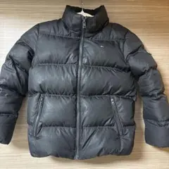 ブラックダウンコート フード付き 100cm以上