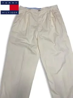 90s TOMMY HILFIGER トミーヒルフィガー チノパン ワイド　36