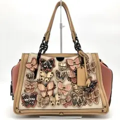 COACH コーチ ドリーマー ウィズ バタフライ アップリケ スネークスキン COACH コーチ ドリーマー ウィズ バタフライ アップリケ