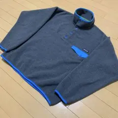 【美品】11年M Patagonia パタゴニア スナップT グレー ターコイズ