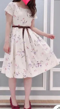 WILL SELECTION vintageフラワージャガードワンピース