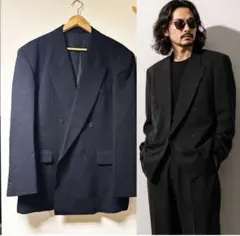 青*タ様 ゼニア Zegna Heritage ダブル スーツ チャコールグレー