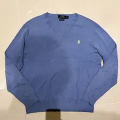 ポロ　ラルフローレン　ニット　セーター　ブルー