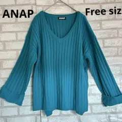 最終お値下げ価格‼️ANAP ニットセーター　長袖　フリーサイズ