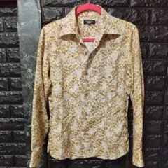 専用品　美品　トルネードマートサイドレースアップ　レオパード×ペイズリー柄シャツ