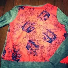 新品♡ROYALpartymusemuseお洒落マップ柄カーディ♡グレー♡