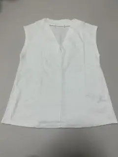 ホワイト ノースリーブ トップス サイズF
