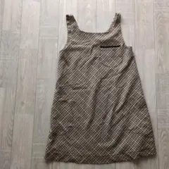 チェック柄ストラップスカート