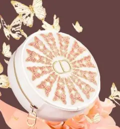 Dior★ マザーズデイ オリジナル ポーチ蝶刺繍 ラウンドポーチ 箱付き