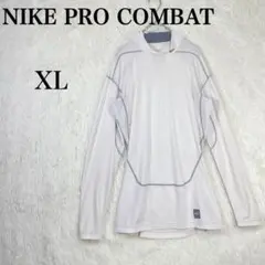 【ナイキ】 ProCombat ラッシュガード DRI-FIT ホワイト XL