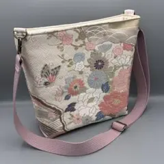 古布 ショルダーバッグ ハンドメイド 酒袋型染半纏刺し子アンティーク