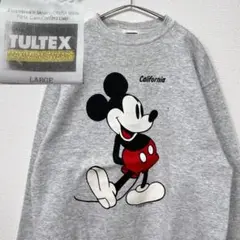 TULTEX タルテックス ミッキーマウス スウェット Lサイズ グレー USA