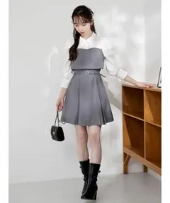 dazzlin 2WAYボウタイレイヤードミニワンピース