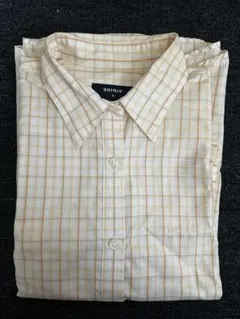 old UNIQLO 90s 半袖チェックシャツ クリーム色 y2k