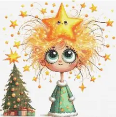 クロスステッチキット Christmas Star Doll