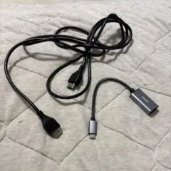 USB-C＆HDMIケーブルと、HDMIケーブル