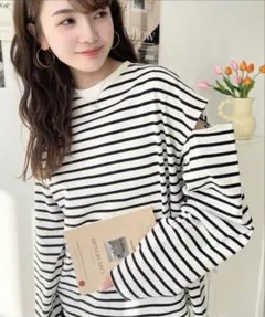 ボーダーカットソー