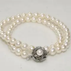テリ◎美品✨あこや真珠 6.6-6.9mm 28g シルバー留め具 - メルカリ