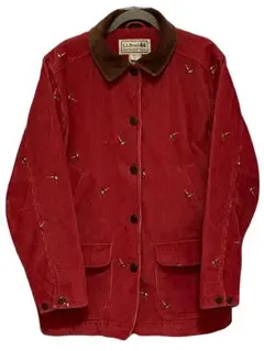 L.L.Bean 90s コーデュロイハンティングジャケット Lサイズ 鳥刺繍