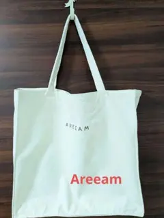 お値下げ　美品　Areeam 綿トートバッグ　アイボリーのサムネイル