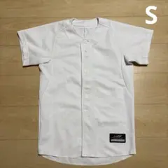 野球 練習着 ユニフォームシャツ 半袖 上のみ S 白 ホワイト