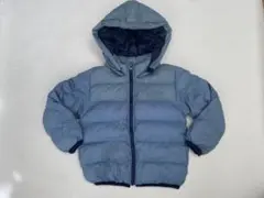 青色フード付　ダウンジャケット