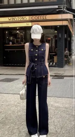 glance tokyo ‪‪❤︎‬ ‬ ゴールドバックルベルトベストセットアップ