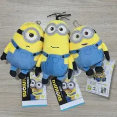 新品未使用 ミニオンズ ぬいぐるみ 3コセット　ボールチェーン付　ユニバ USJ