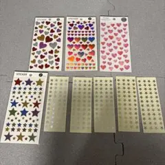 ハートと星柄のシールセット
