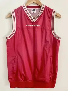 【美品 】パラディーゾ ベスト　ゴルフウェア 赤白 メンズゴルフ M