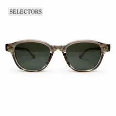 【新品】UV400 ウェリントン サングラス クリアグレーフレーム×オリーブ