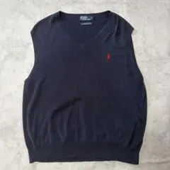 Polo by Ralph Lauren ニットベスト ネイビー ピマコットン