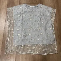 Tシャツ　タンクトップ　刺繍　花柄のサムネイル