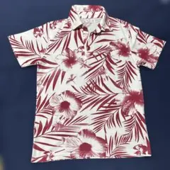 ハイビスカスプリント ポロシャツ