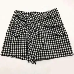 zara チェックスカートパンツ kpopアイドル衣装風　スカートパンツ