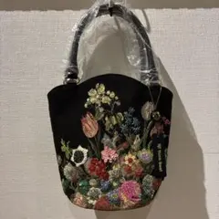 【未使用】Think Bee!　ミニボストンバッグ　スパンコール　花柄　黒 中古・古着通販】Think Bee! (シンクビー!) ミニボストンバッグ