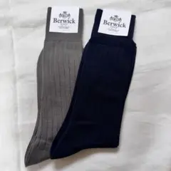 新品　Berwick リブ　ソックス 2足セット