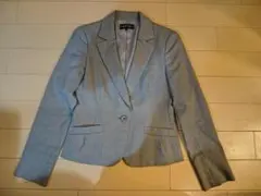 ライトグレー シングルボタン ジャケット
