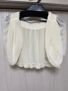 結婚式　ボレロ　シフォン　アイボリー