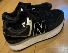 New Balance WL574ZAB ブラック スニーカー 厚底