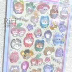 ボンボン ドロップ シール うさぎ うるちゅる ぷくぷくシール　シール帳　立体