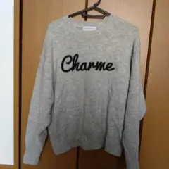 SEASON REASON Charme 刺繍ニットセーター L サイズ　グレー