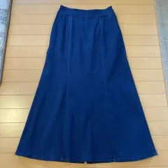 グローバルワーク　スゴラクストレッチセミフレアスカート　デニム87 M