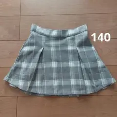 140チェックミニスカート