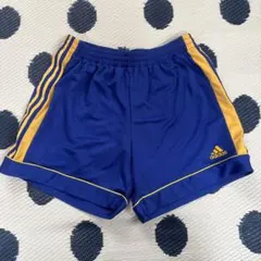 アディダス　ショートパンツ　青×黄色　サイズXO(胴囲90)