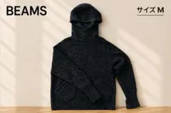 BEAMS タートルネックニット M ネップ ダークネイビー セーター メンズのサムネイル