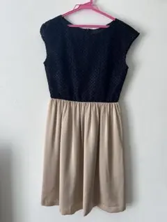 NOLLEYS Light ドレス パーティー ブライダル ネイビーとベージュ