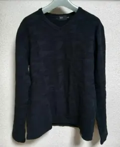 AZUL by moussy カットソー 長袖 Vネック Mサイズ ブラック