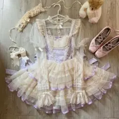 ロリータドレス JSK ジャンパースカート バレエ風　サスペンダーワンピース姫様