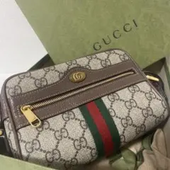 美品　GUCCI GGパターン ポーチ　箱、袋付き